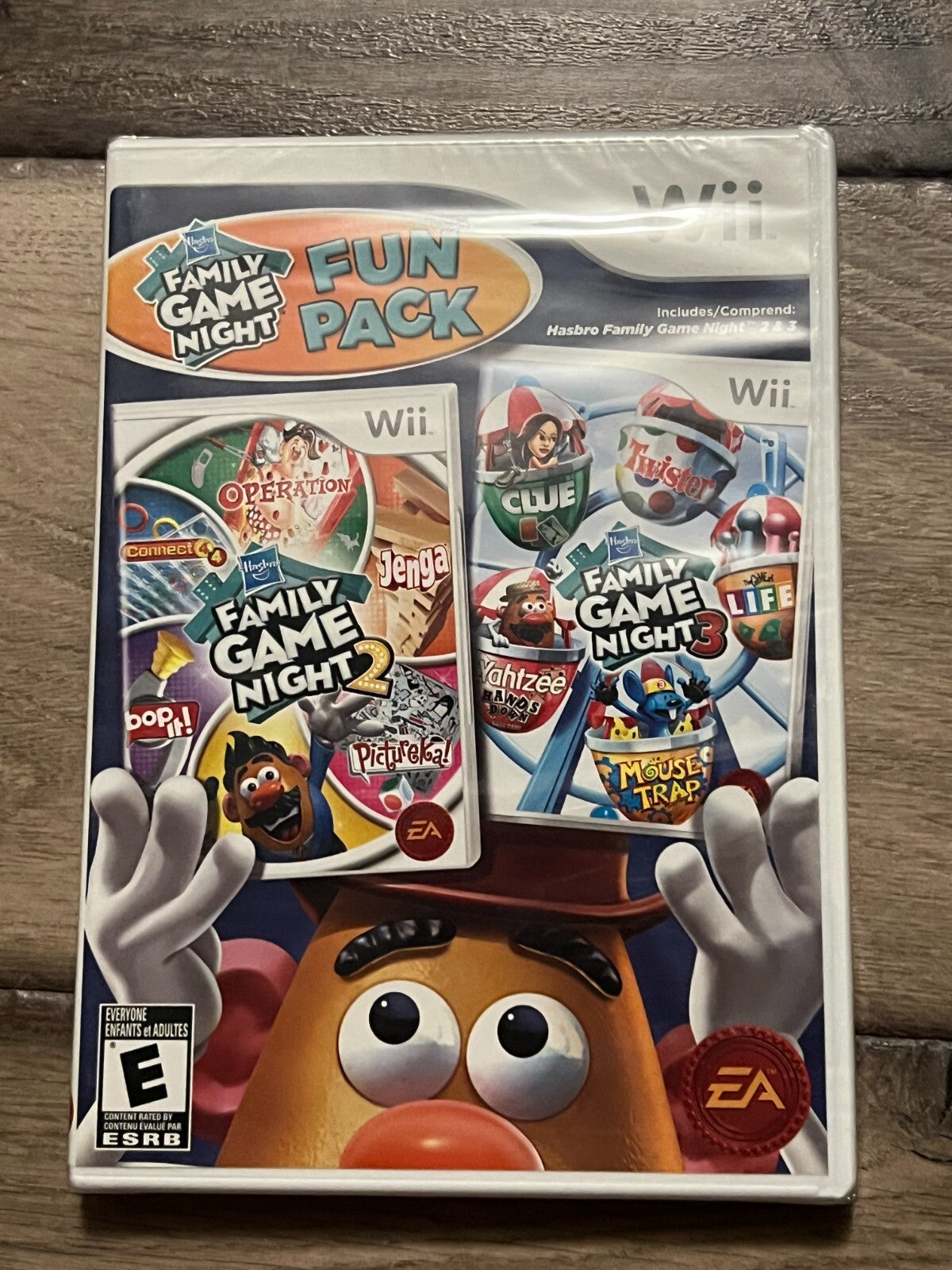Hasbro Family Game Night Fun Pack (Nintendo Wii, 2011) NEW SEALED