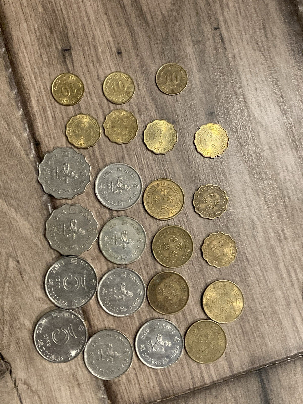 1973-1994 Hong Kong 1 2 Dollars 50 20 10 Cents 23 pcs Lot