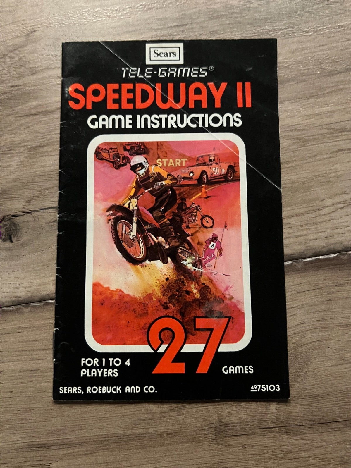 Speedway 2 (Atari 2600, 1978) MANUAL ONLY