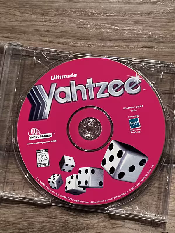 Ultimate Yahtzee (PC CD-ROM, 1996) Hasbro Interactive DISC ONLY