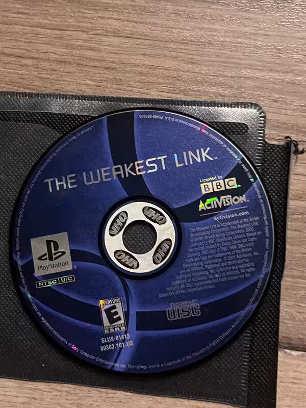 Weakest Link (Sony Playstation 1, 2001) DISC ONLY