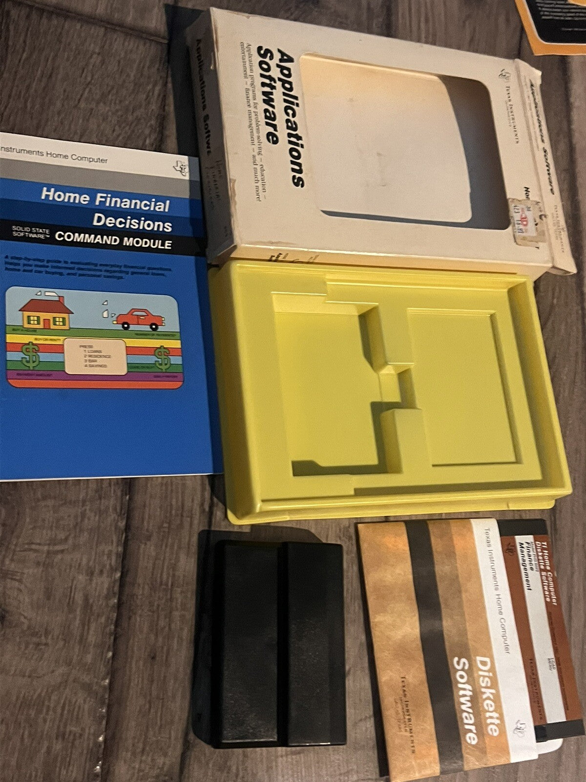 Texas Instruments TI-99/4A App Software & Manual Home Financial Decisions 1979
