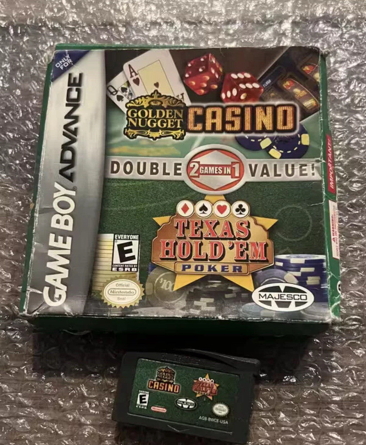 Texas Hold'Em Poker & Golden Nugget Casino (GBA, 2005) WITH BOX NO MANUAL