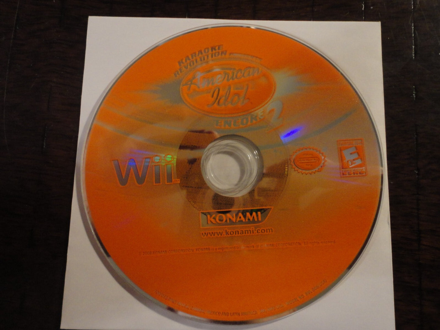 Karaoke Revolution Presents: American Idol Encore 2 (Wii, 2008) DISC ONLY