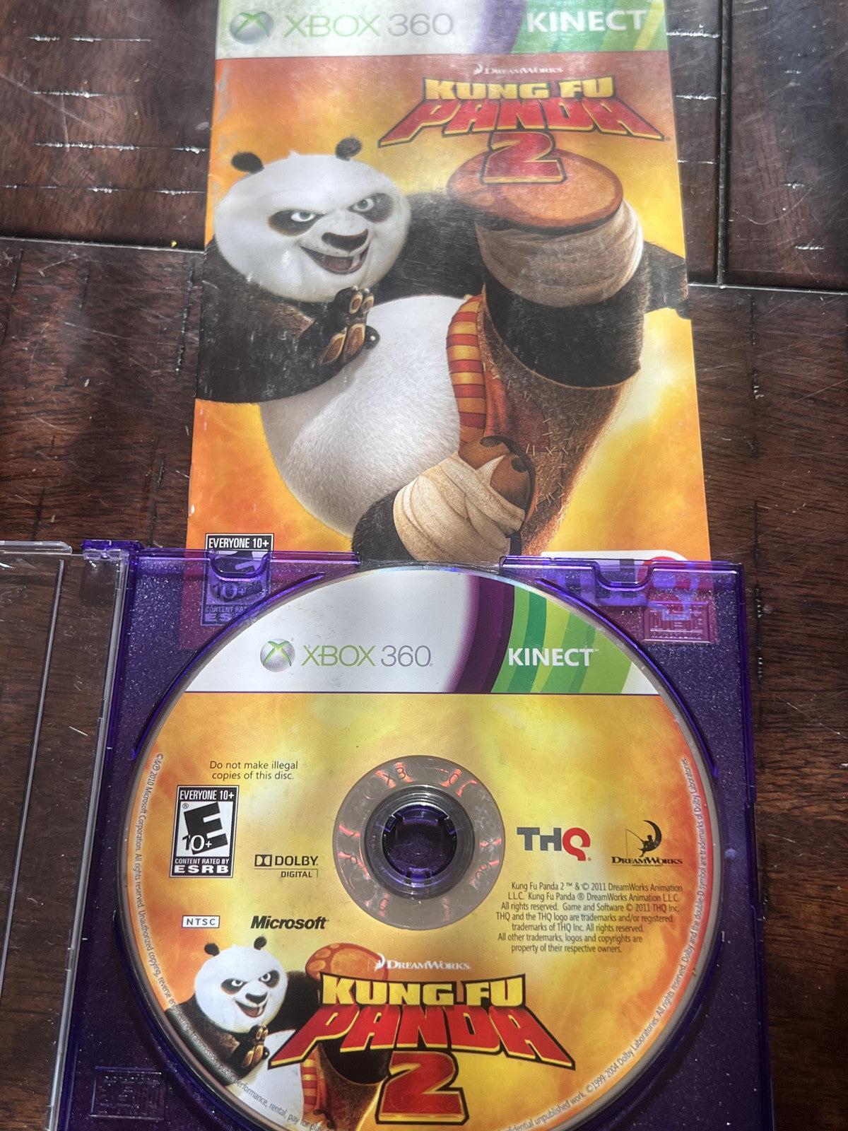Kung Fu Panda 2 (Microsoft Xbox 360, 2011) DISC ONLY WITH MANUAL