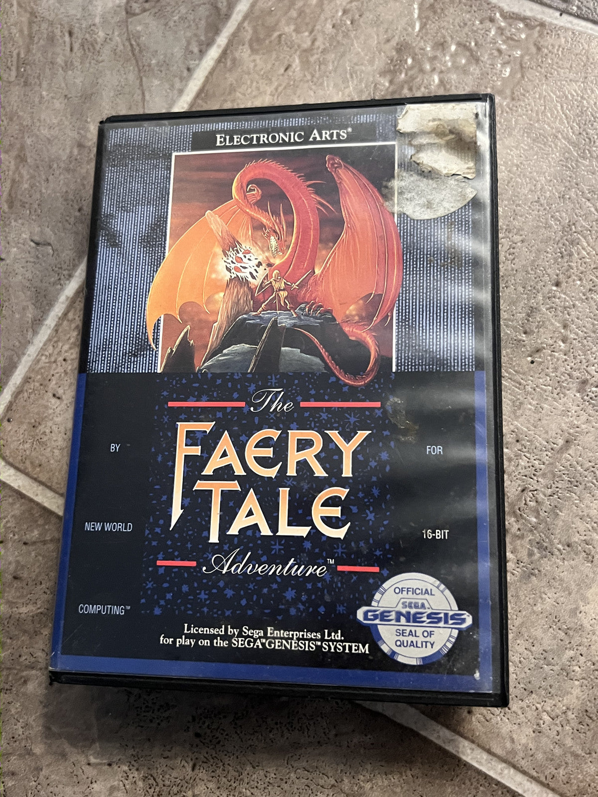 Faery Tale Adventure (Sega Genesis, 1991) case, manual, and insert. NO MANUAL