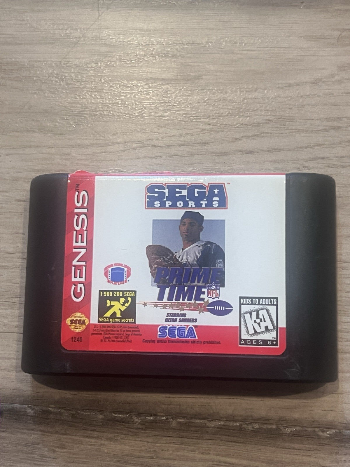 Prime Time NFL Football Starring Deion Sanders (Sega Genesis, 1995) CART ONLY