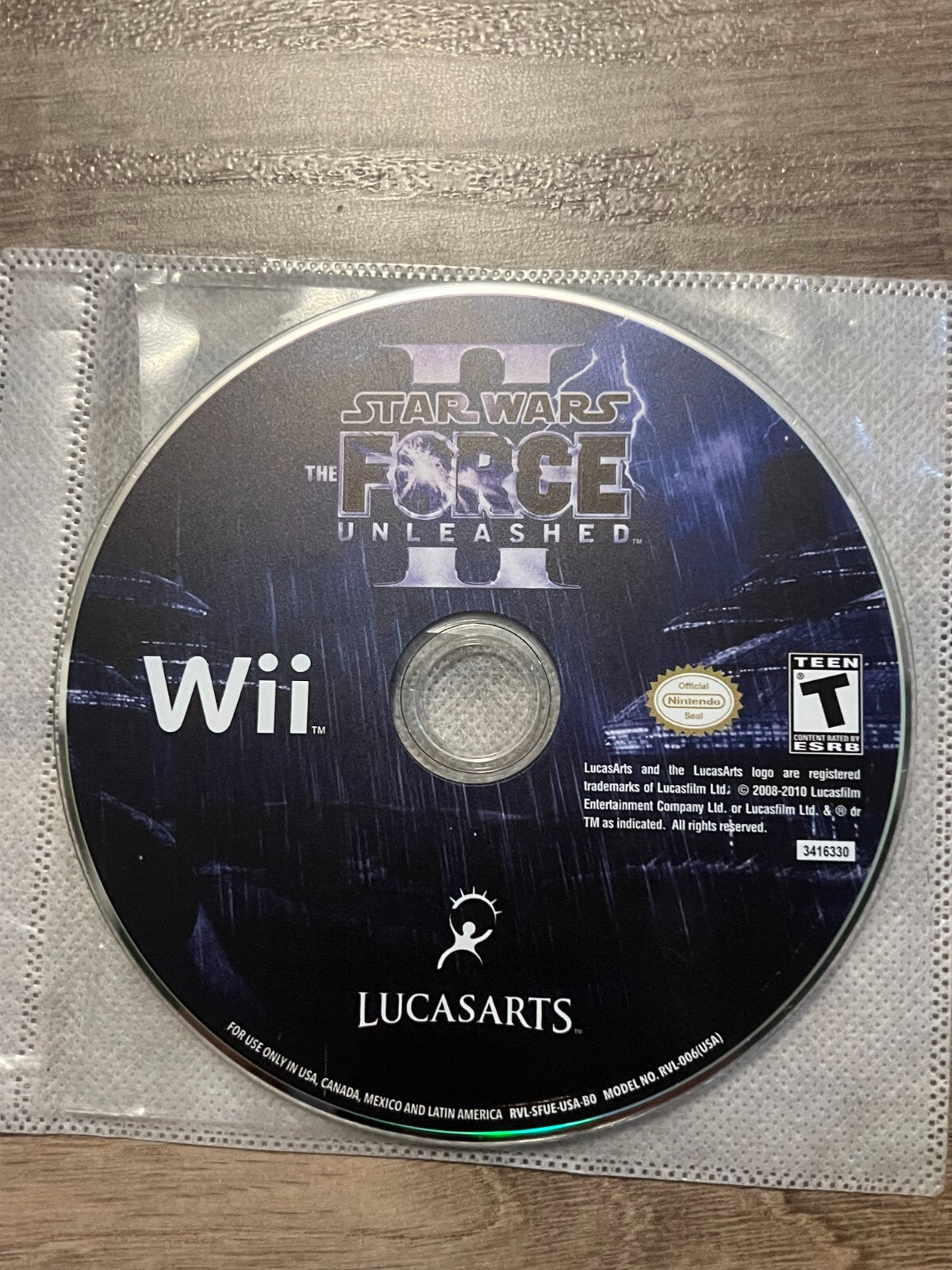 Star Wars: The Force Unleashed II (Nintendo Wii, 2010) DISC ONLY