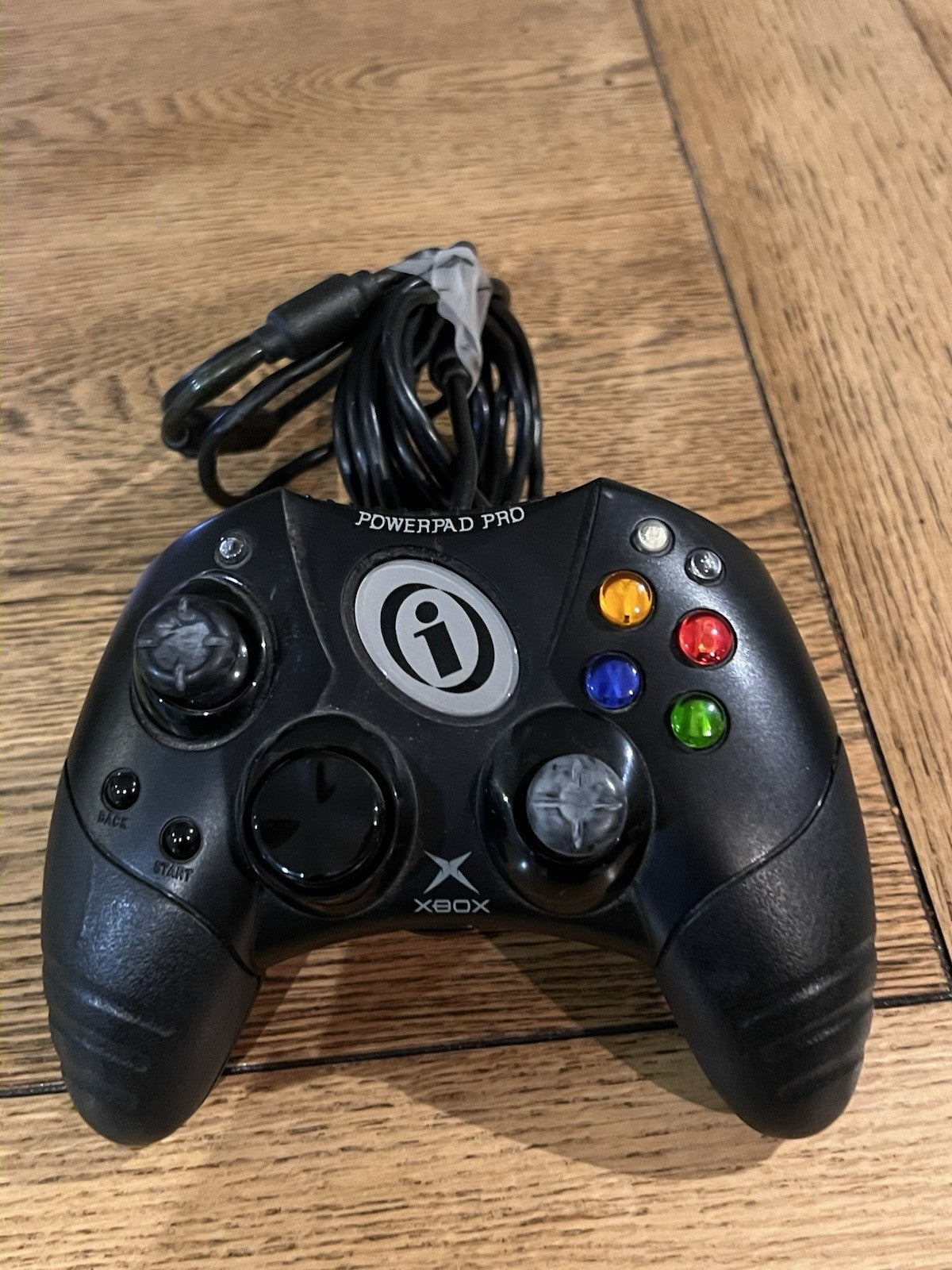Powerpad Pro Blue Xbox Controller w/Breakaway Cable