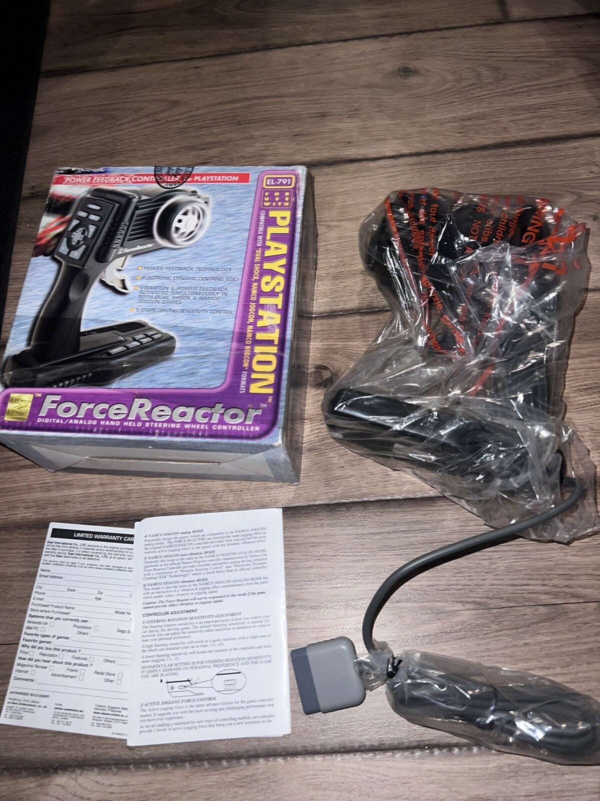 Force Reactor RC Wheel Controller Power Feedback EL-791 Playstation CIB