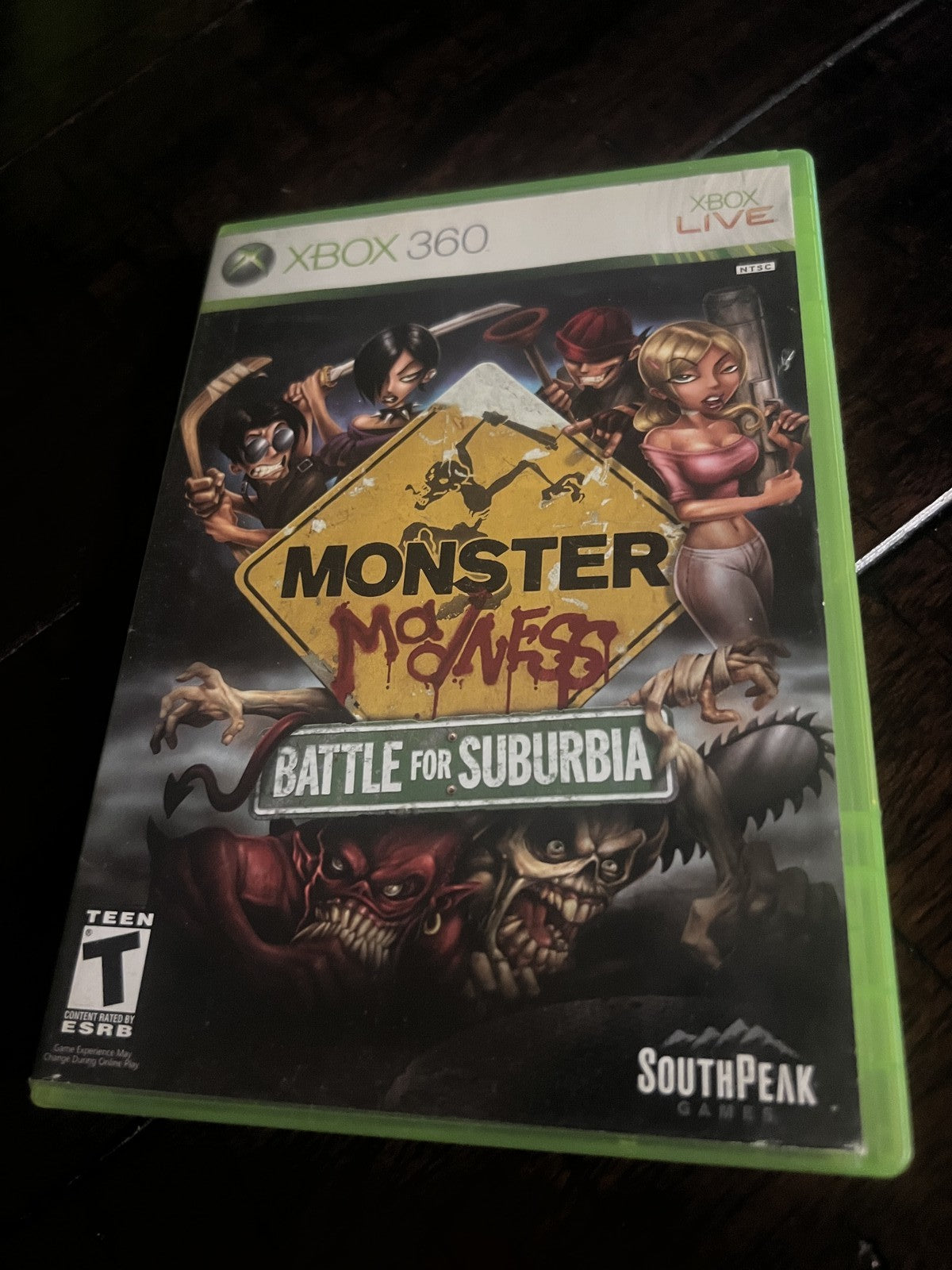 Monster Madness Battle for Suburbia (Microsoft Xbox 360, 2007) CIB COMPLETE