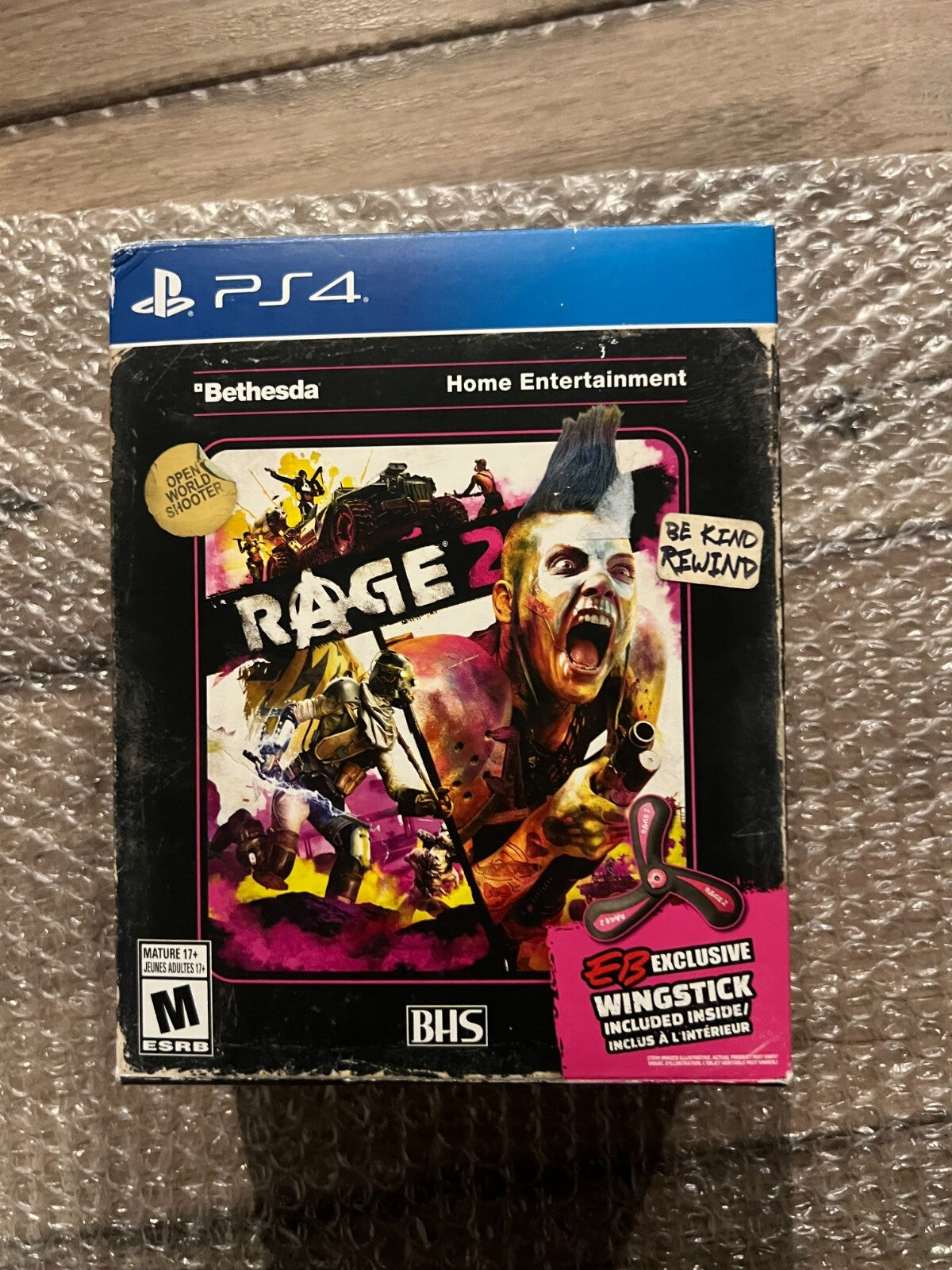 Rage 2: EB Games/Gamestop Exclusive w/Wingstick (Sony PlayStation 4, 2019) NEW