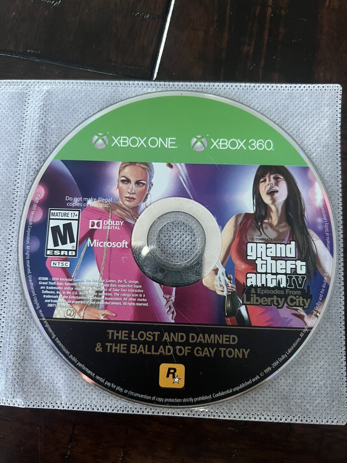 Grand Theft Auto IV & Episodes From Liberty City (Xbox, 2017) DISC 2 ONLY