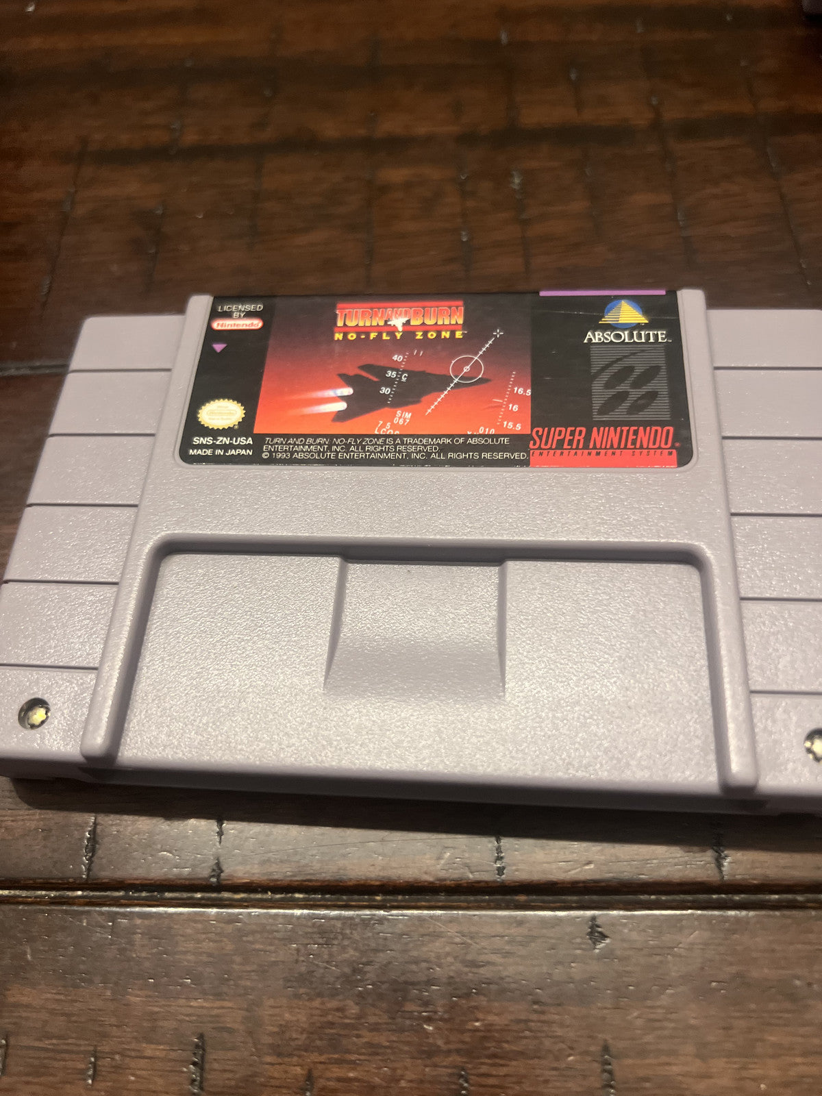 Turn and Burn No Fly Zone (Super Nintendo SNES, 1994) CART ONLY