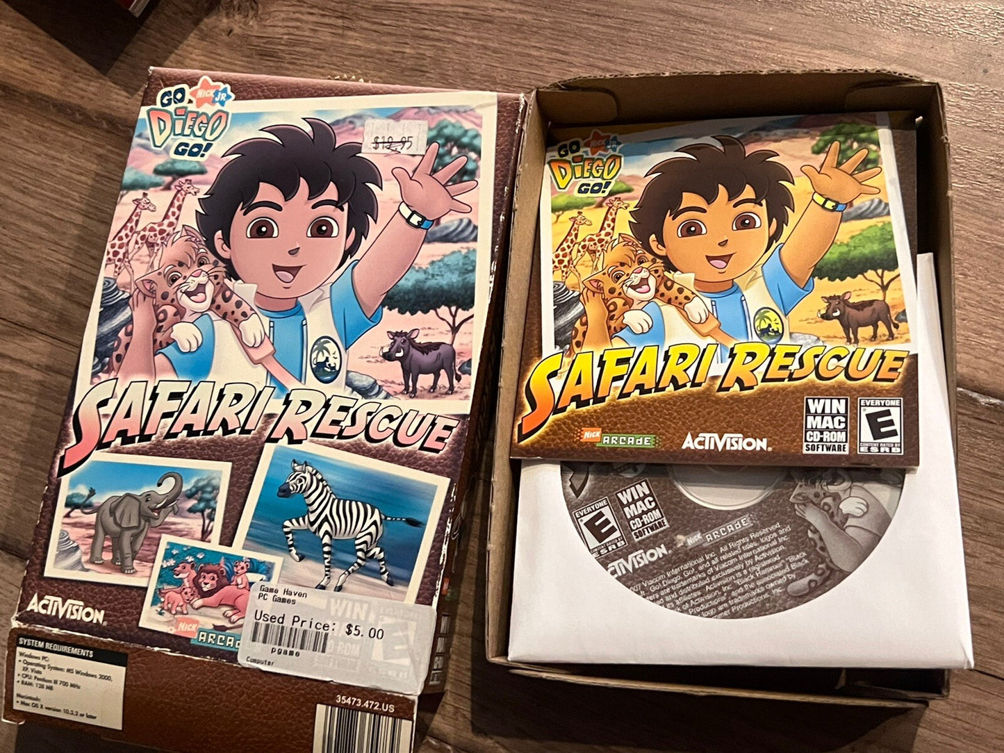 Go Diego Go Safari Rescue (PC CD-ROM, 2009) CIB COMPLETE BIG BOX