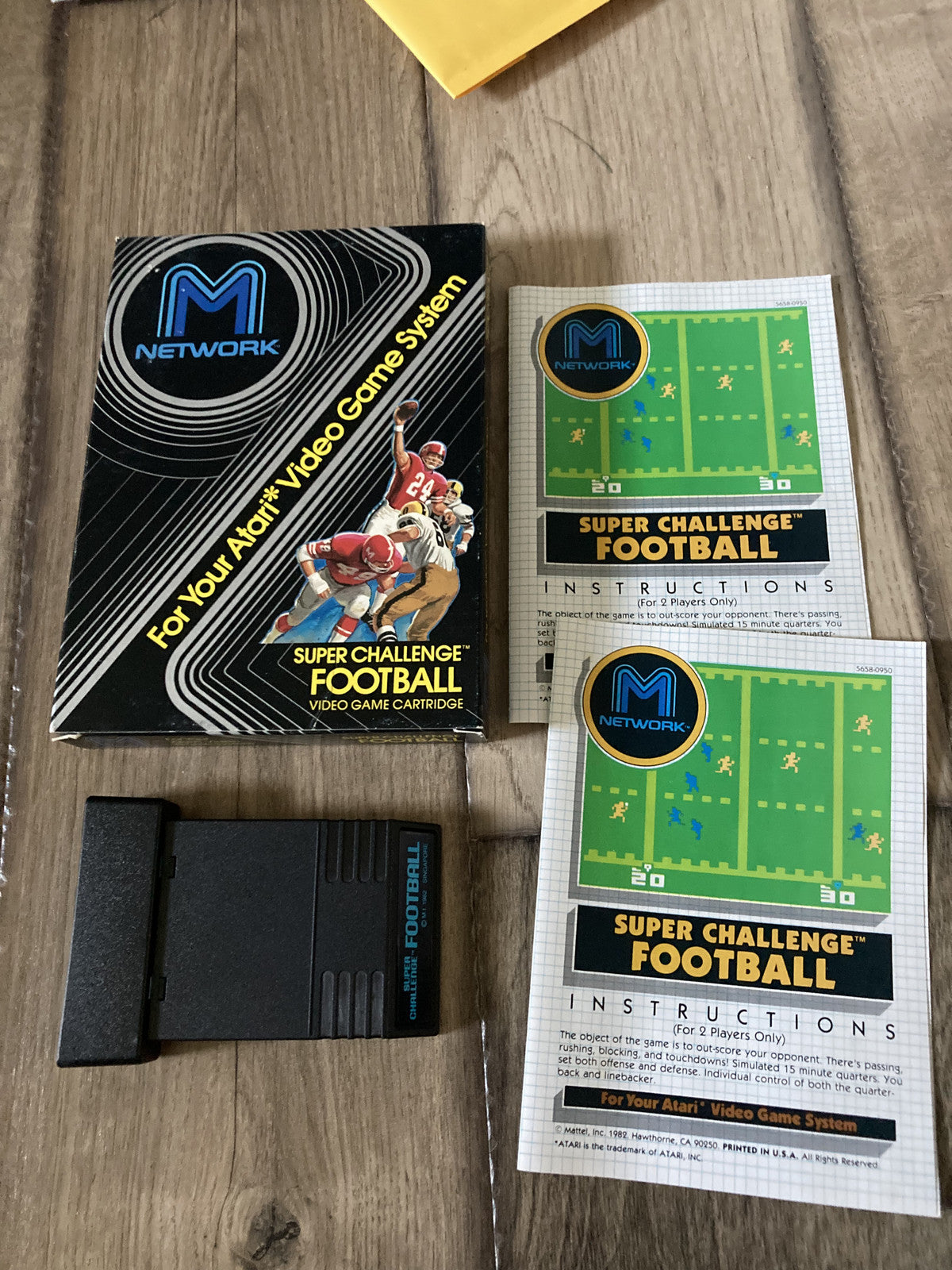 Super Challenge Football (Atari 2600, 1982) CIB COMPLETE