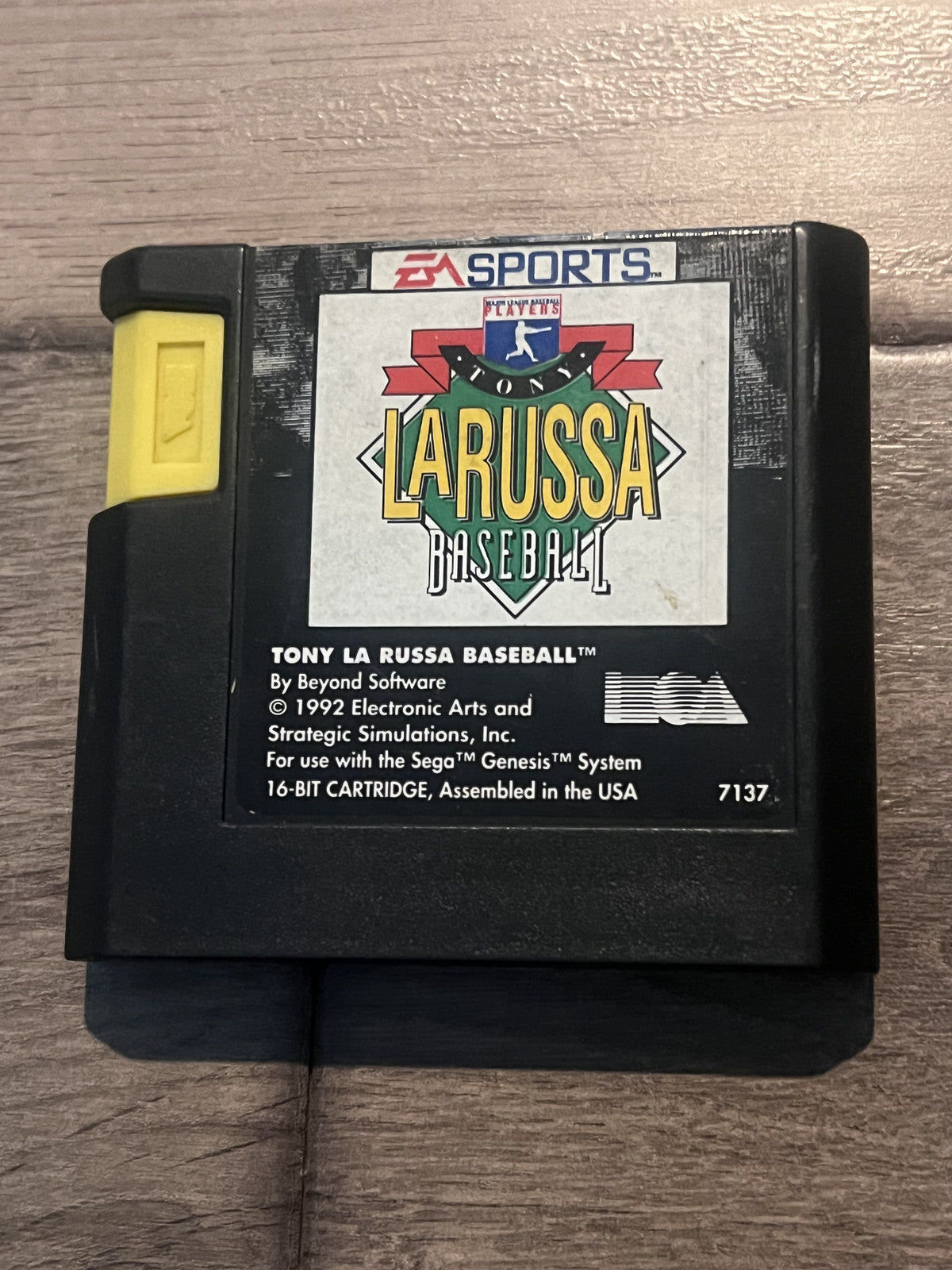 Tony La Russa Baseball (Sega Genesis, 1993) CART ONLY