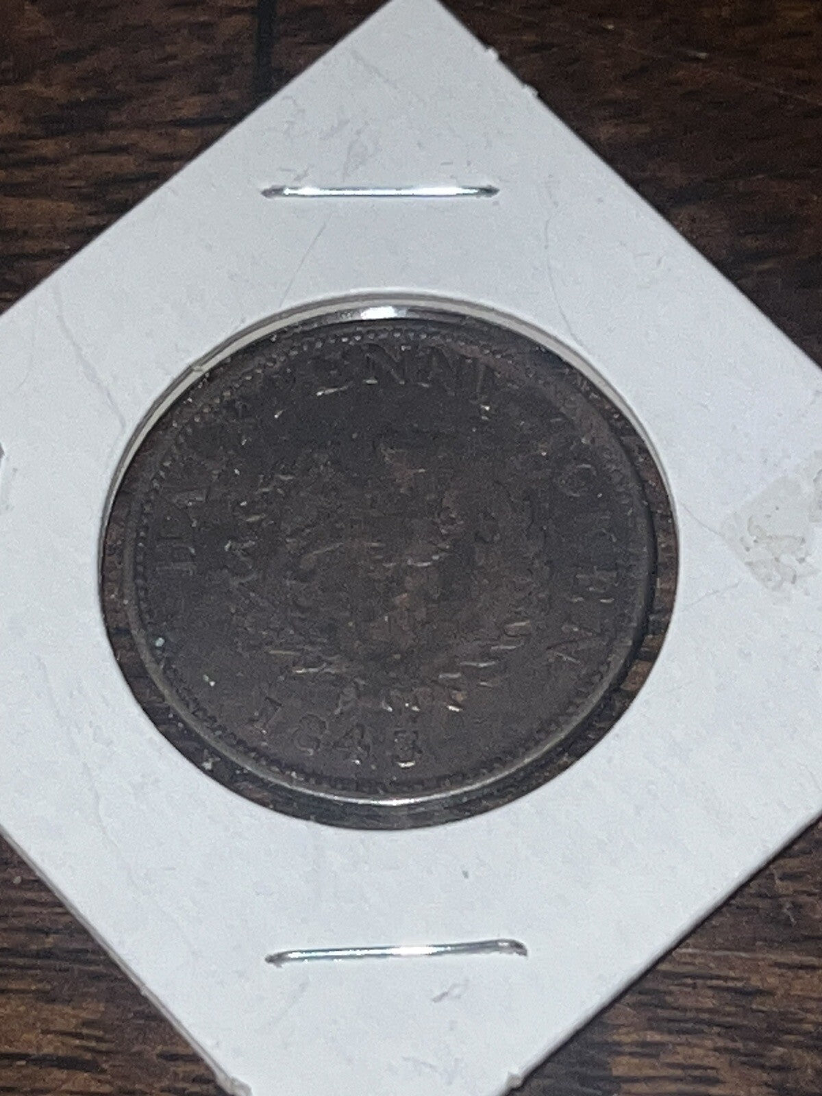 1843 Nova Scotia: Canada 1/2 penny 10 Thorns 15 Bracts