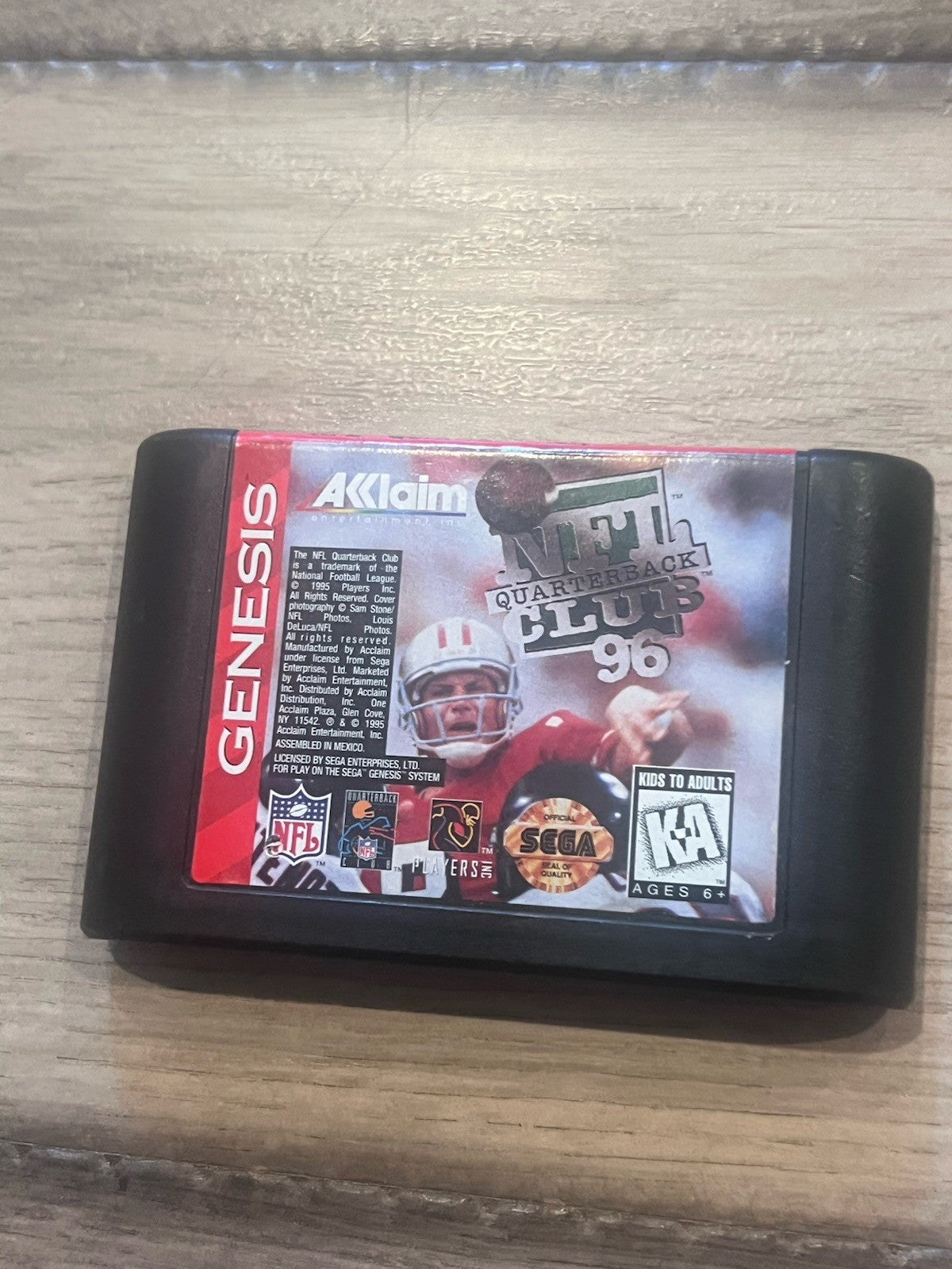 NFL Quarterback Club 96 (Sega Genesis, 1995) CART ONLY