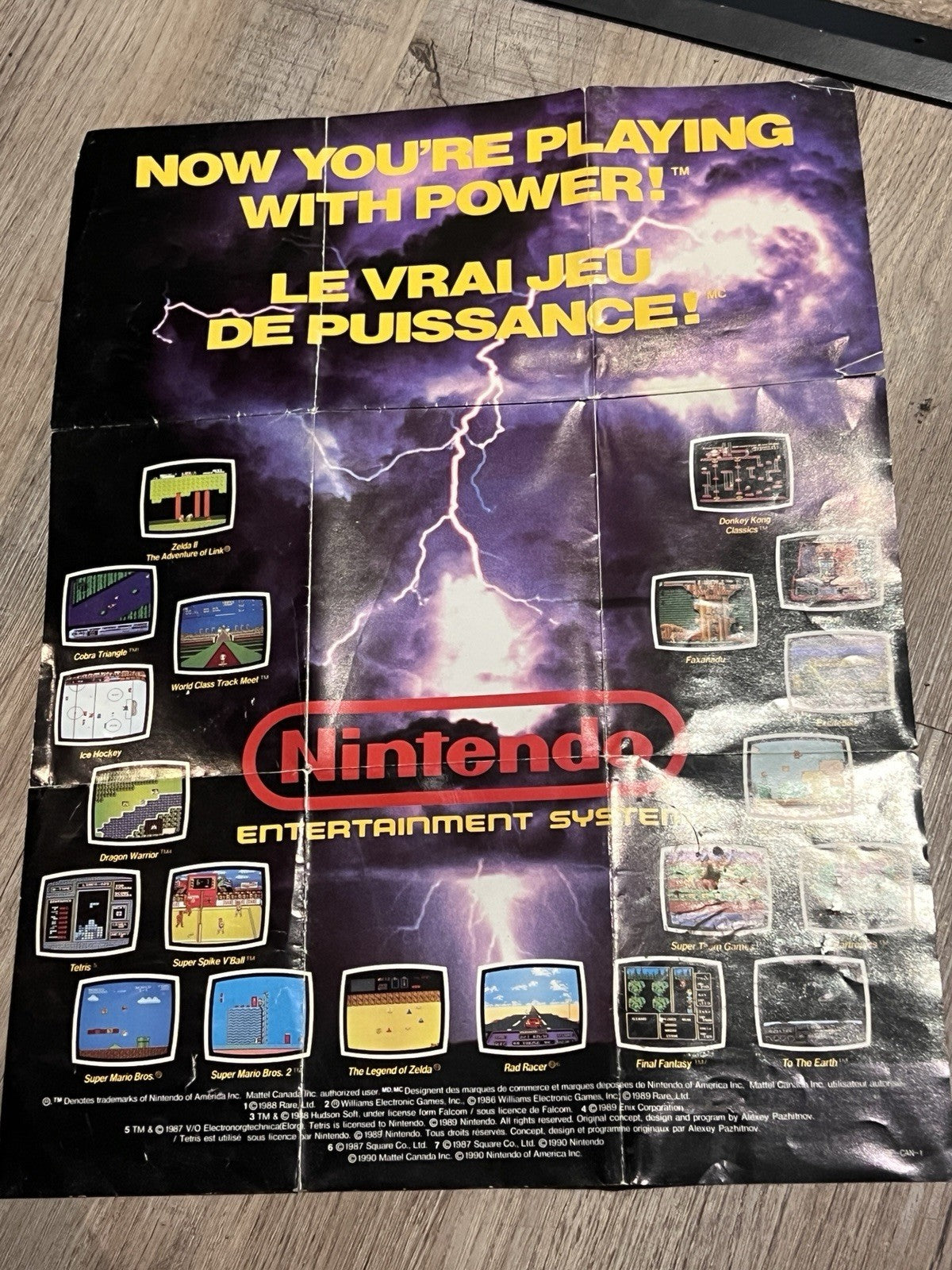 Super Nintendo Original Poster Only Now You’re Playing With Power GP-CAN-1