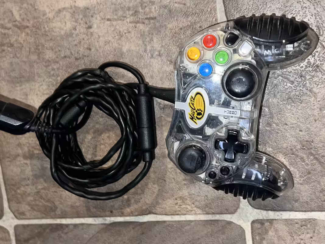 Mad Catz Clear Turbo Wired Controller For Xbox Original