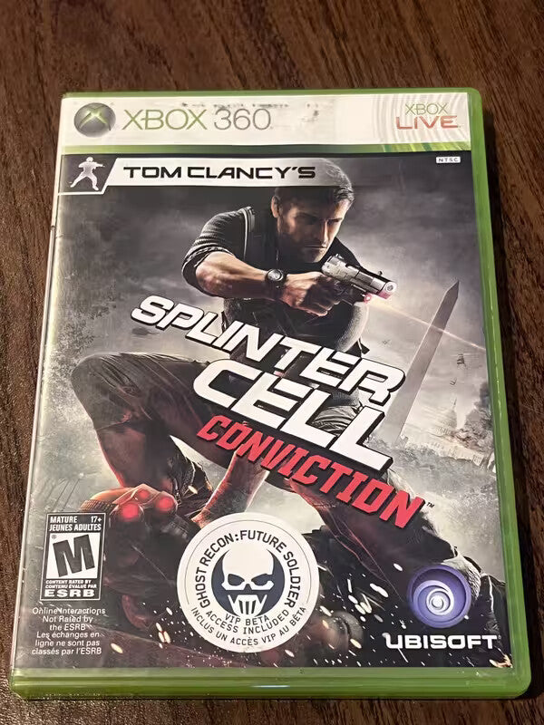 Tom Clancy's: Splinter Cell - Conviction (Microsoft Xbox 360, 2010) NO MANUAL