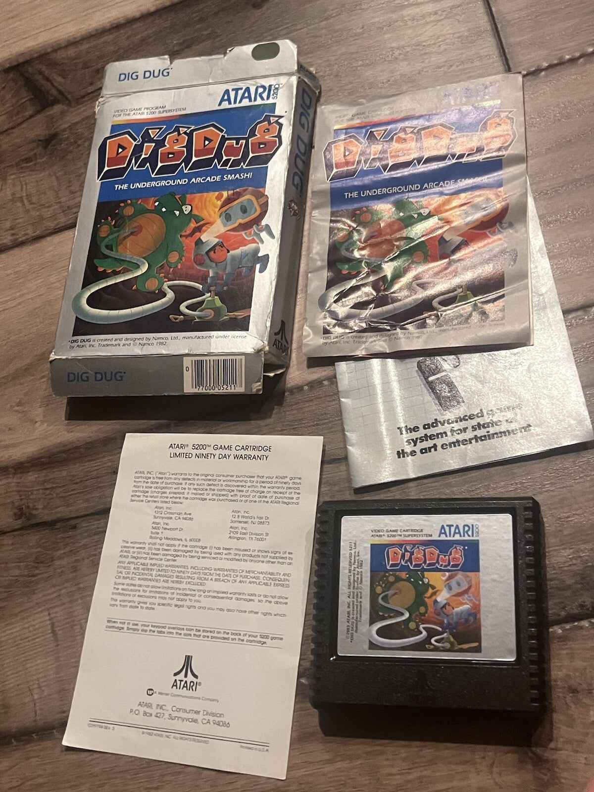 Dig Dug (Atari 5200, 1983) CIB COMPLETE IN BOX