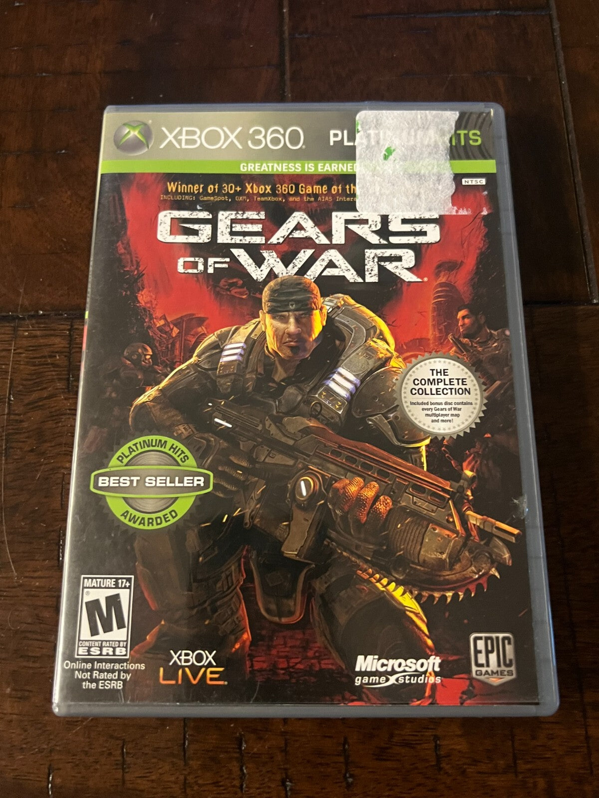 Gears of War: Platinum Hits (Microsoft Xbox 360, 2008) CIB MISSING DISC 2