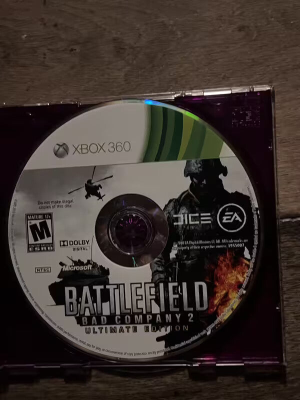 Battlefield: Bad Company 2 Ultimate Edition (Microsoft Xbox 360, 2010) DISC ONLY