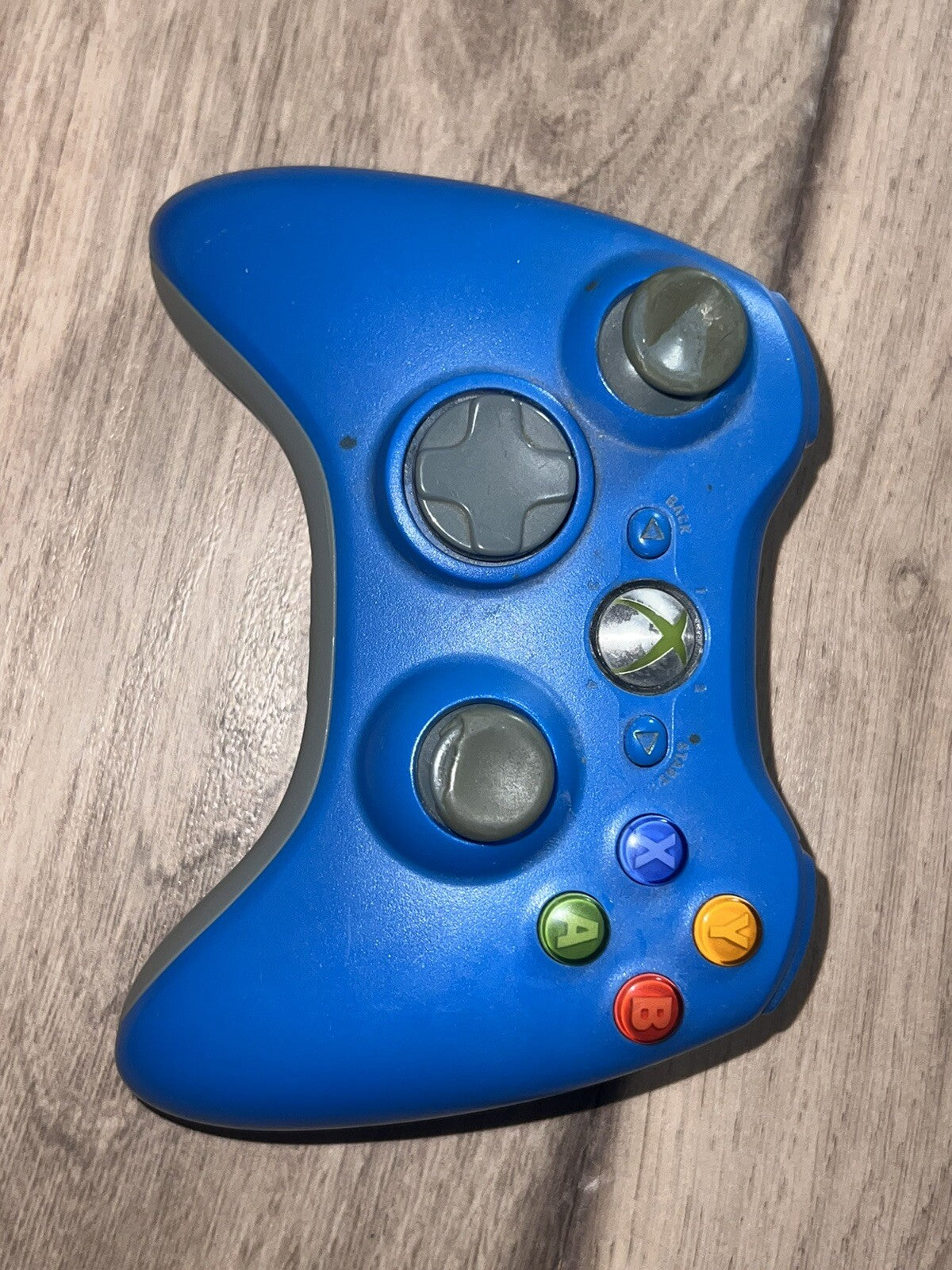 Microsoft Xbox 360 Blue OEM Controller Tested Working