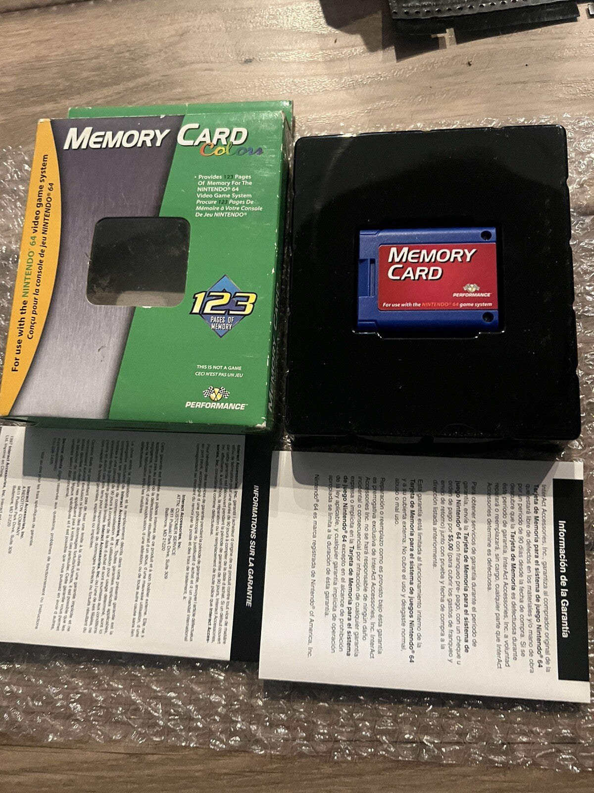 Nintendo 64 N64 Memory Card Colors Red CIB WITH BOX