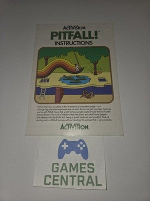 Pitfall (Atari 2600, 1982) MANUAL ONLY