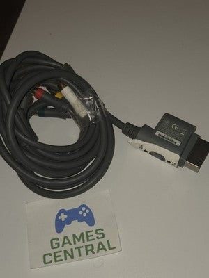 Genuine OEM Microsoft XBOX 360 Composite GREY AV Cable X810972-001