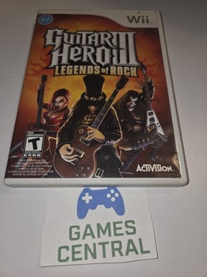 Guitar Hero III Legends of Rock (Wii, 2007) CASE + MANUAL ONLY