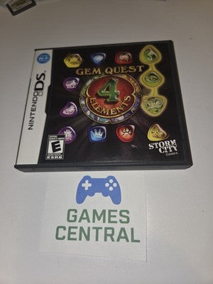 Gem Quest 4 Elements (Nintendo DS, 2011) CIB COMPLETE