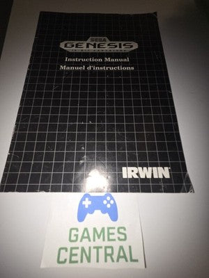 Sega Genesis Model 1 Console Instruction Manual Only Irwin
