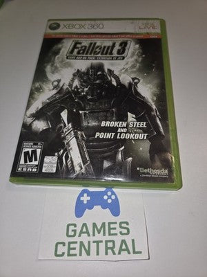 Fallout 3 Add-on Broken Steel and Point Lookout (Microsoft Xbox 360, 2009) CIB