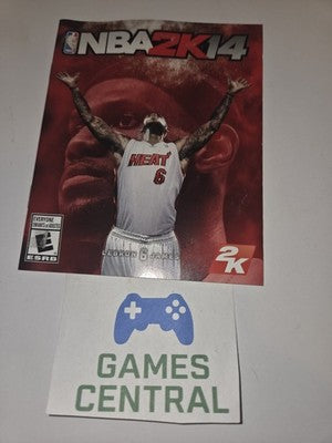 NBA 2K14 (Sony PlayStation 4 PS4, 2013) MANUAL ONLY