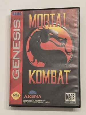 Mortal Kombat (Sega Genesis, 1993) WITH BOX NO MANUAL