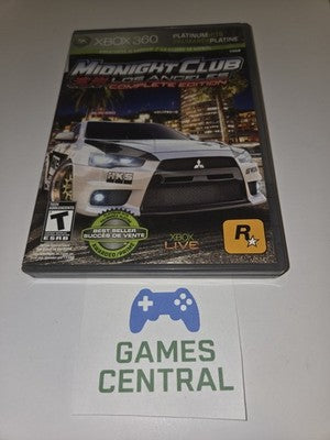Midnight Club Los Angeles Complete Edition (Microsoft Xbox 360) ARTWORK ONLY