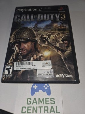 Call of Duty 3 (Sony PlayStation 2 PS2, 2006) NO MANUAL