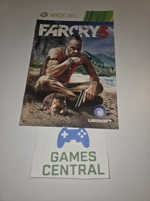 Far Cry 3 (Xbox 360, 2012) MANUAL ONLY