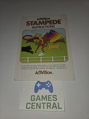 Stampede (Atari 2600, 1981) MANUAL ONLY