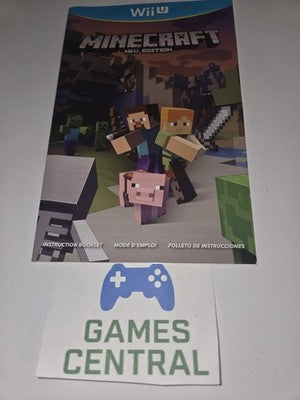 Minecraft (Nintendo Wii U, 2015) MANUAL ONLY