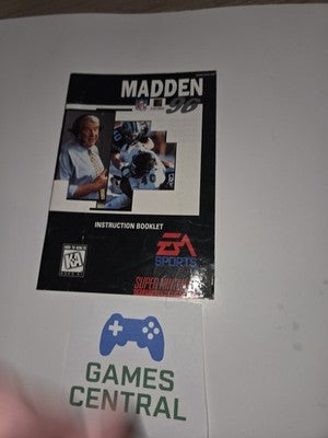 Madden 98 (Super Nintendo SNES, 1997) MANUAL ONLY