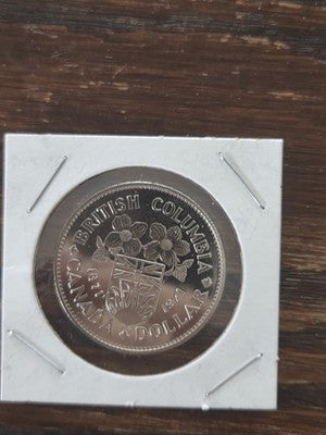 1971 Canadian Prooflike Nickel Dollar Celebrating BC's Centennial