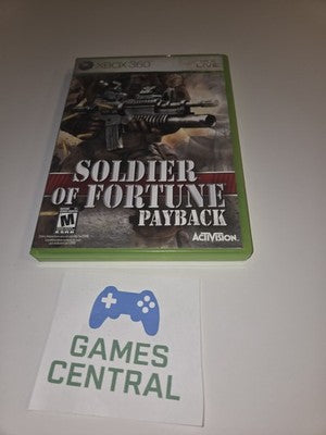 Soldier Of Fortune Payback (Microsoft Xbox 360, 2007) NO MANUAL