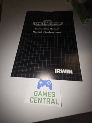 Sega Genesis Model 1 Console Instruction Manual Only Irwin