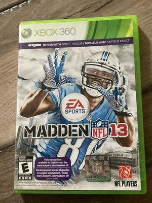 Madden NFL 13 (Microsoft Xbox 360, 2012) NO MANUAL