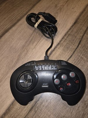 High Frequency Sega Genesis Controller 6 Six Button Arcade Pad W/ Turbo Settings